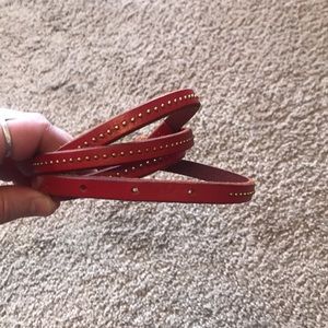 Skinny Red Belt